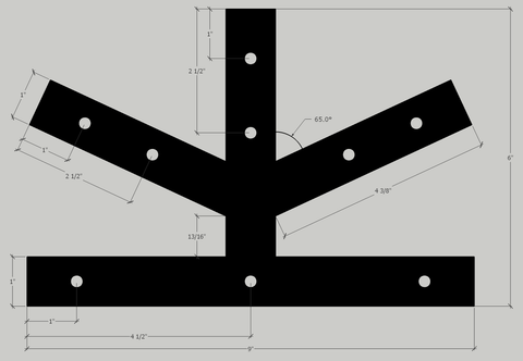 Custom Miniature Fan Plate in 3/16" Unfinished Mild Steel