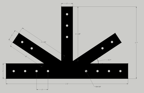 Custom pitch S4 in 1/4" Unfinished Mild Steel